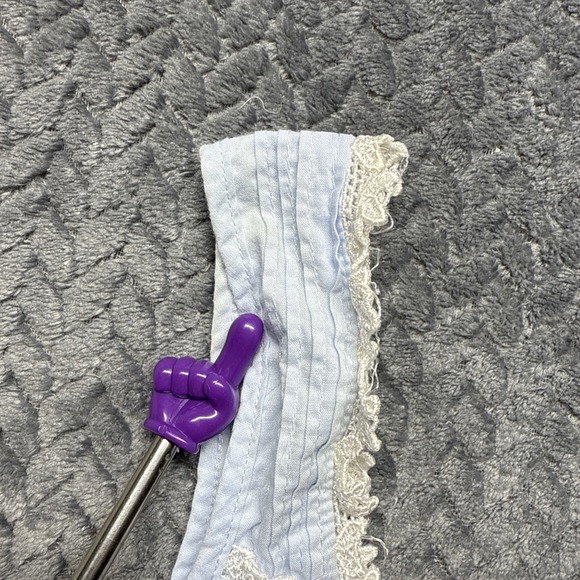 Eileen West Nightgown Large Mother of Pearl Buttons Light Blue Long - Picture 7 of 12